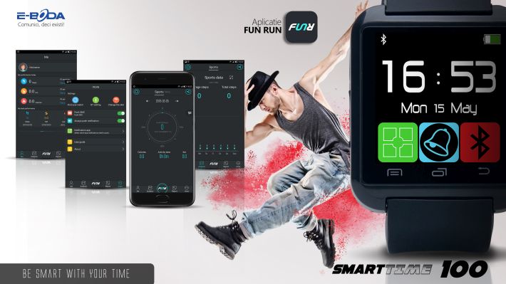 Smartwatch E Boda Smart Time 100 Negru